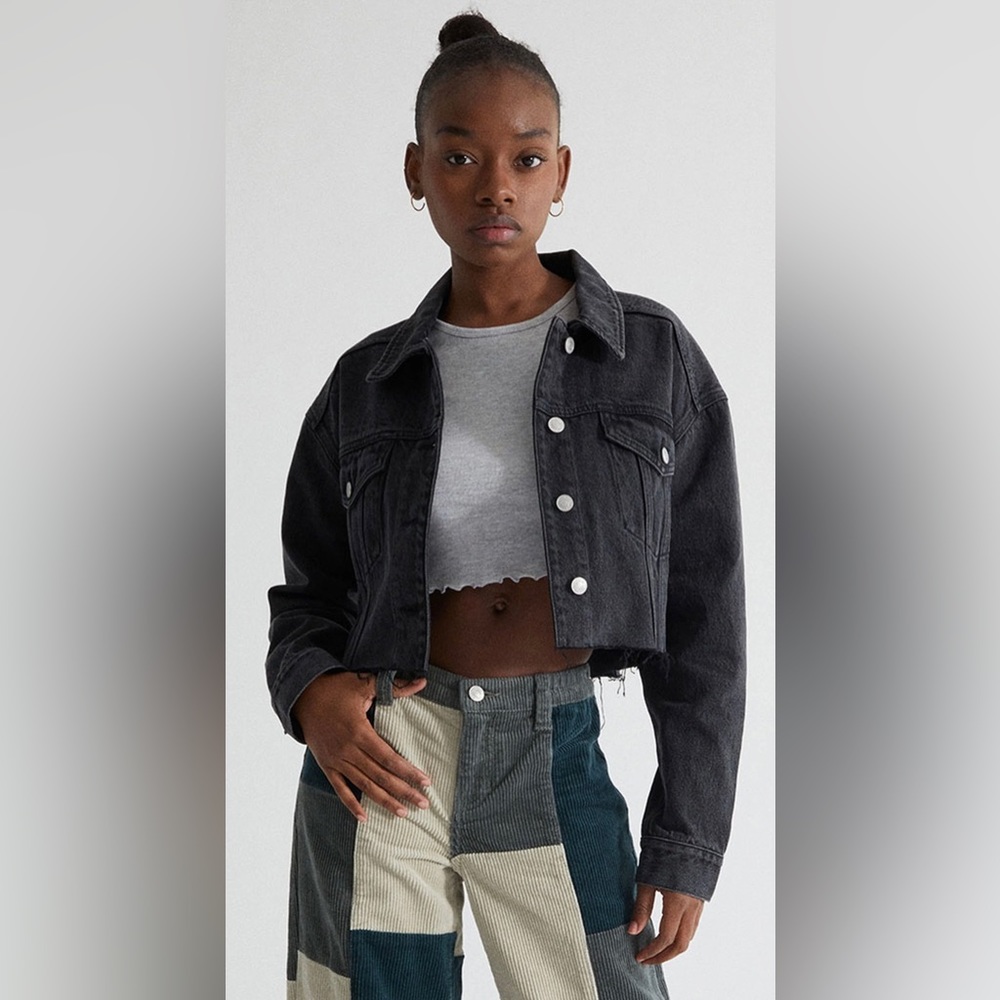 SOLD Pacsun Black Cropped Denim Jacket